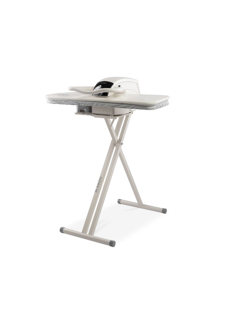 Platinum SP-7700 Press Iron 40 Inch, Ceramic Surface, Water Tank Capacity 800 ml, Electronic Control, With Additional Stand, 2200 Watt - White - Image 1